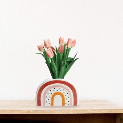 Ceramic Happy Rainbow Vase