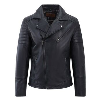 Blouson en Cuir Style Motard pour Homme Albert - 6263 2