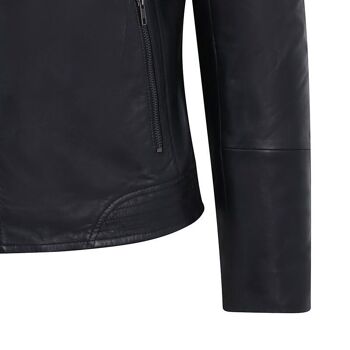 Blouson en Cuir Style Motard pour Homme Albert - 6263 4