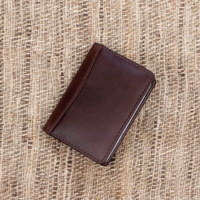 VT Luxury Vintage Brown Leather Travel RFID Card Holder - 9806BRN