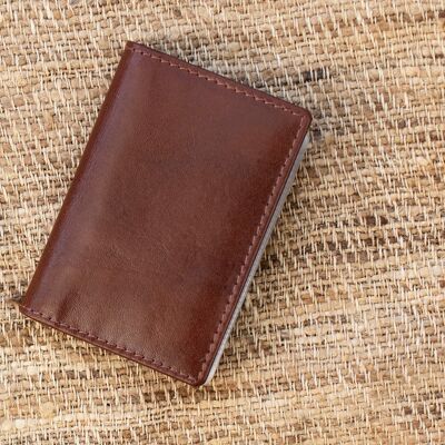 VT Luxury Vintage Brown Leather Travel RFID Card Holder - 9808BRN