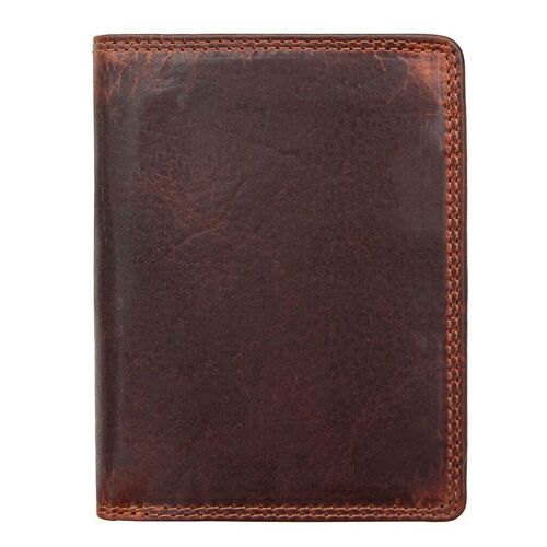 New York RFID Vertical Trifold Leather Wallet - 1958/04