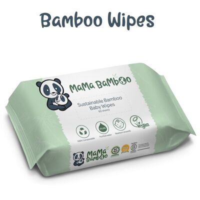 Toallitas húmedas sostenibles Mama Bamboo para bebés