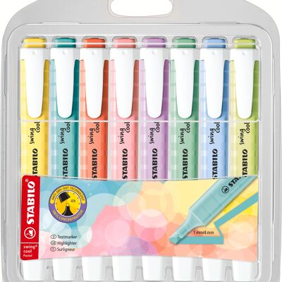 8 STABILO swing cool highlighters Pastel