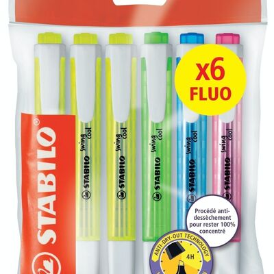 Evidenziatori - Ecopack x 6 STABILO swing cool "x6 FLUO"