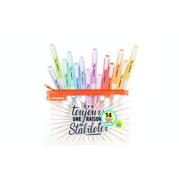 Surligneurs - Trousse x 14 STABILO swing cool Pastel - 100% pastel 2