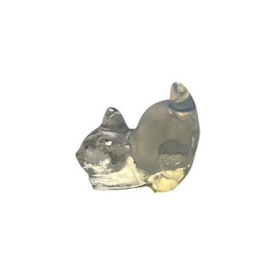 Mini chat bondissant Opalite, 1,5 x 1 cm