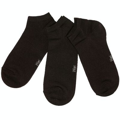 Sneaker Socken für Herren 3er Set >>Schokolade<< Unifarbene Knöchelsocken aus weicher Baumwolle