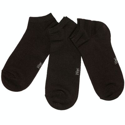 Set 3 paia di calzini sneaker da uomo >>Cioccolato<< Calzini corti in cotone tinta unita alla caviglia in morbido cotone