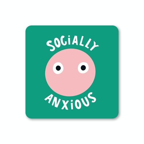 Socially Anxious Coaster Pack of 6
