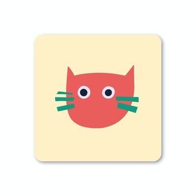 Abstract Cat Coaster Pack of 6