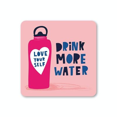 Untersetzer „Drink More Water“ im 6er-Pack