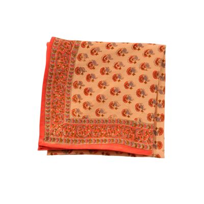 “Indian flowers” printed scarf Dalhia Pink