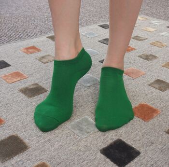 Ensemble de 3 paires de chaussettes Sneaker pour enfants et adultes >> Dahlie << Chaussettes courtes en coton de couleur unie à la cheville 6