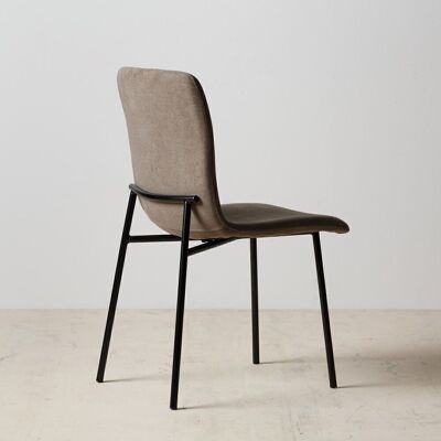 BROWN FABRIC-METAL CHAIR ST121602