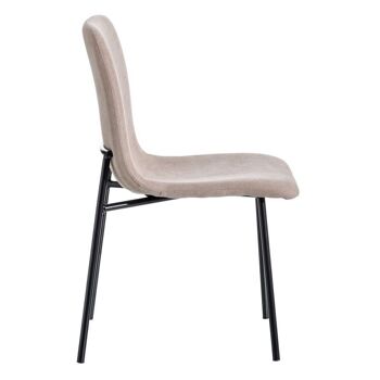 CHAISE TISSU-MÉTAL BEIGE ST121605 3