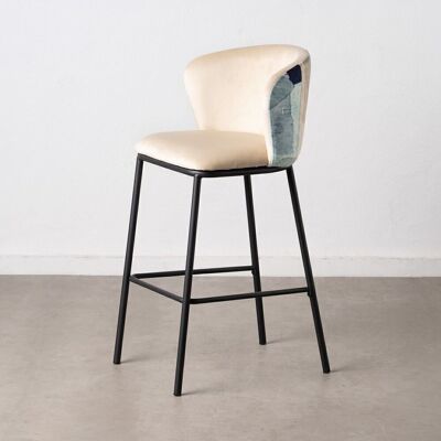 GREEN-BEIGE ABSTRACT STOOL ST608335