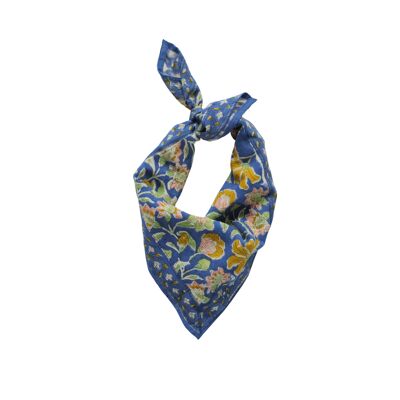 Schal mit „Indische Blumen“-Print Bohemian Blue Green Child