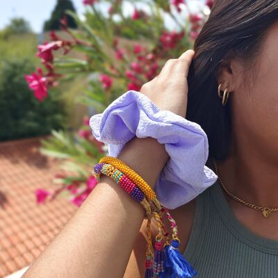 PURPLE scrunchie / textured polyester