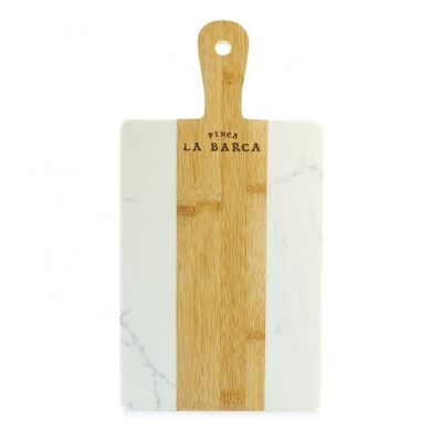Holz- und Marmortisch „Finca La Barca“