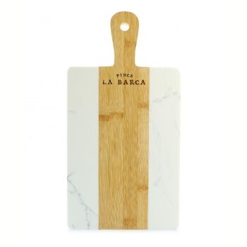 Table en bois et marbre "Finca La Barca"