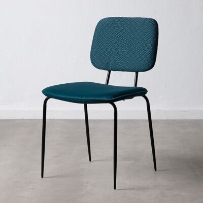 BLUE FABRIC-METAL LIVING ROOM CHAIR ST152541