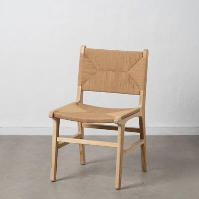 NATURAL CHAIR TEAK WOOD-NATURAL FIBER ST608719