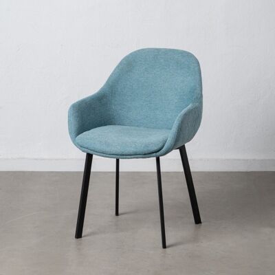 BLUE FABRIC-METAL LIVING ROOM CHAIR ST606247