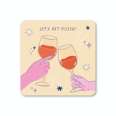 Pissed Coaster Pack of 6