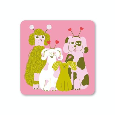 Deely Dog Coaster Pack of 6