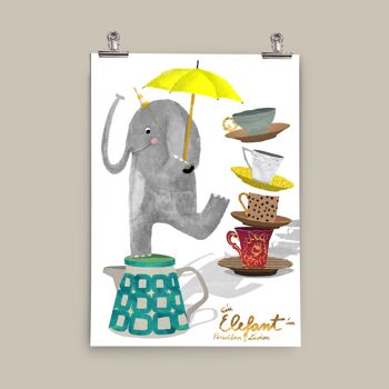 Affiche - Éléphant dans un magasin de porcelaine 2