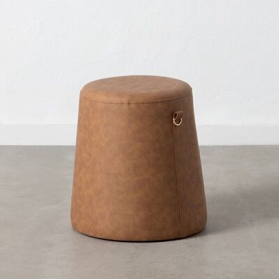 POUF MARRON DM-FAMILY DÉCORATION CUIR ST604279