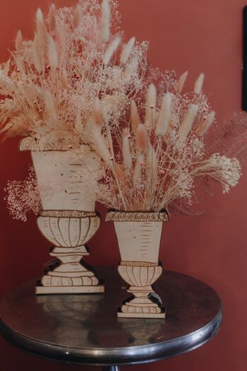 Vase Medicis en bois pour fleurs séchées 1