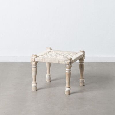 WHITE ROPE-WOOD BENCH ST606351