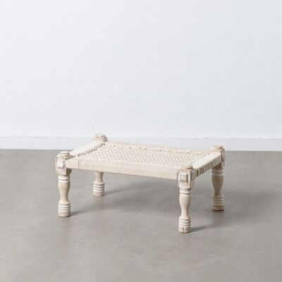 WHITE ROPE-WOOD BENCH ST606352