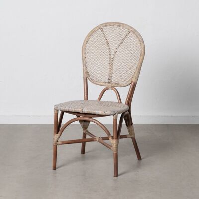 BEIGE-BROWN RATTAN CHAIR ST152761