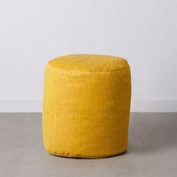 POUF POLYESTER / ACRYLIQUE MOUTARDE ST604915 1