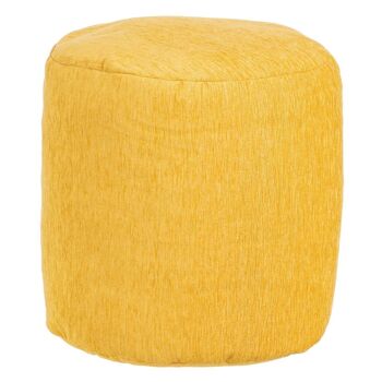 POUF POLYESTER / ACRYLIQUE MOUTARDE ST604915 3