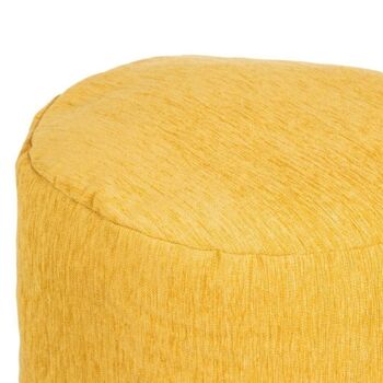 POUF POLYESTER / ACRYLIQUE MOUTARDE ST604915 4