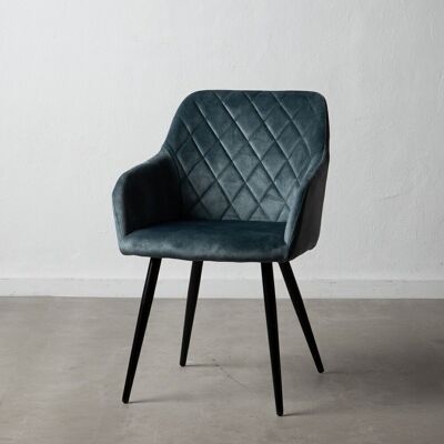 BLUE FABRIC-METAL LIVING ROOM CHAIR ST600050