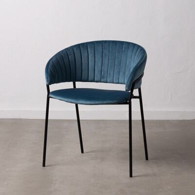 BLUE FABRIC-METAL LIVING ROOM CHAIR ST154405