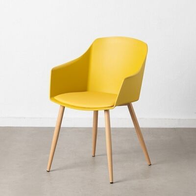 SILLA AMARILLO PP/METAL ST606809