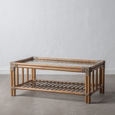 NATURAL RATTAN / CRYSTAL COFFEE TABLE ST600489