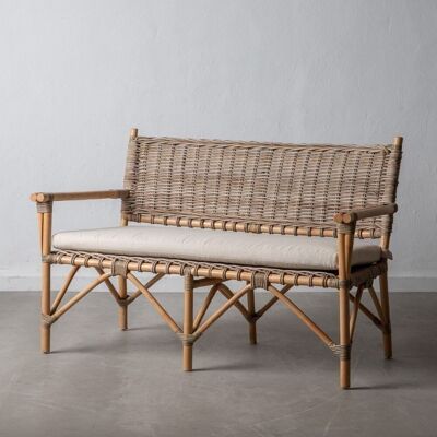 SOFA WITH NATURAL RATTAN CUSHION ST600492