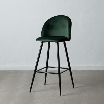 HIGH STOOL DARK GREEN FABRIC-METAL ST600647