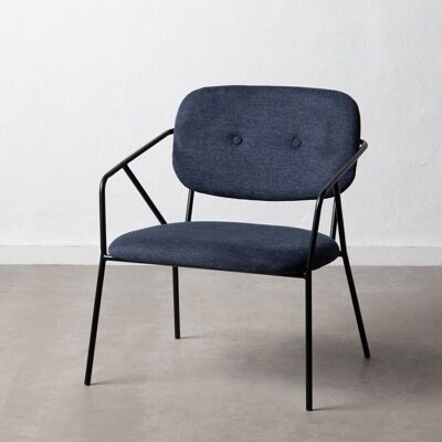 BLUE FABRIC-METAL LIVING ROOM CHAIR ST601405