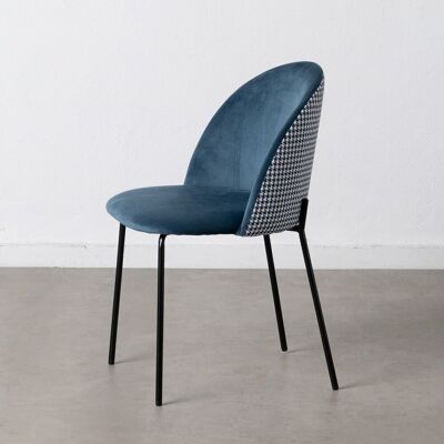 BLUE FABRIC-METAL LIVING ROOM CHAIR ST605626