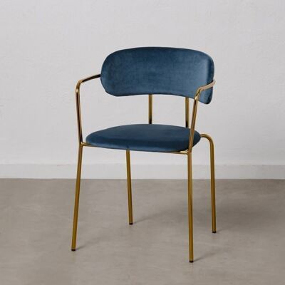 BLUE FABRIC-METAL LIVING ROOM CHAIR ST605634