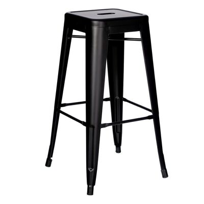 TABURETE NEGRO METAL DALLAS INDUSTRIAL ST79206