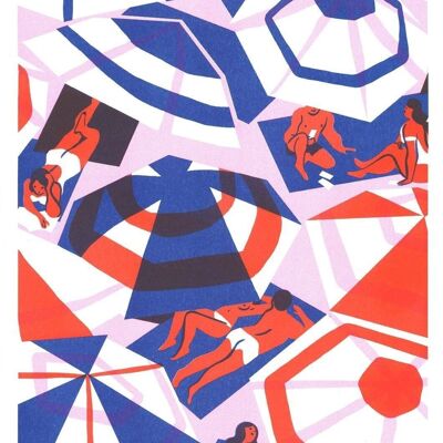 Virginie Morgand Poster – Strand (rosa Version)